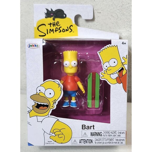 2024 Jakks Pacific The Simpsons Bart Action Figure Kids Toy 2.5" NEW - Picture 1 of 6